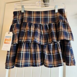 Vintage Y2K Plaid Pleated Miniskirt Cali 1850 NWT School Girl Skater Grunge M